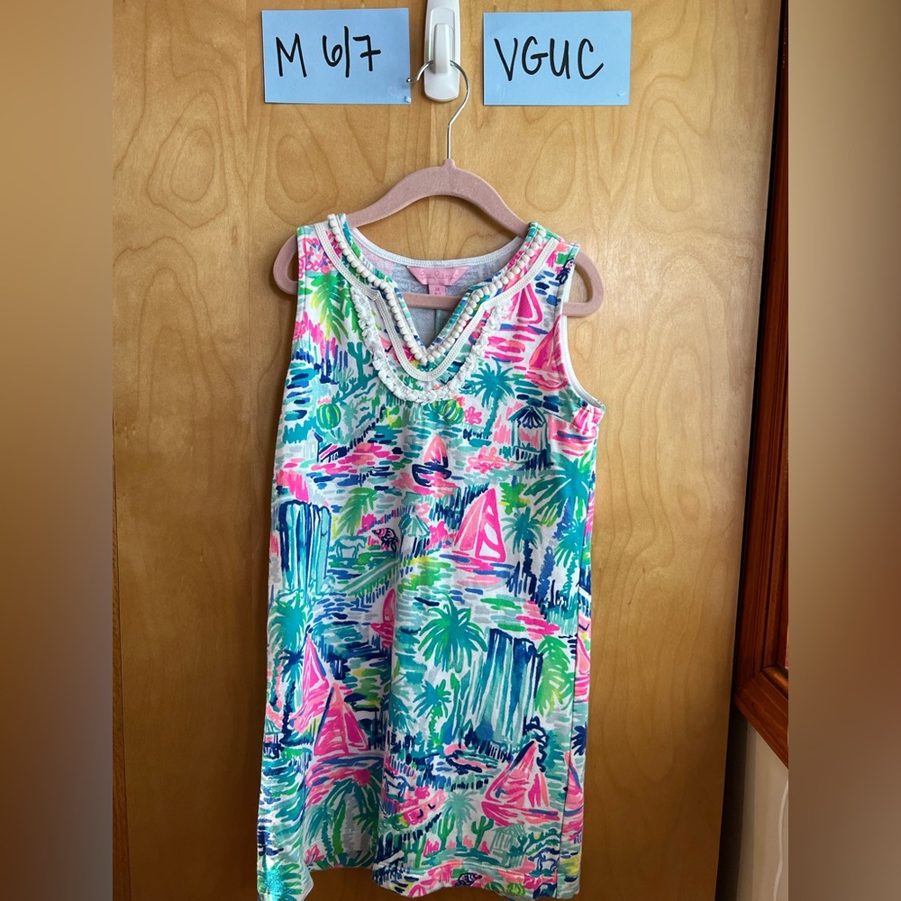 Lilly Pulitzer girls knit shift dress. Size m 6/7. VGUC